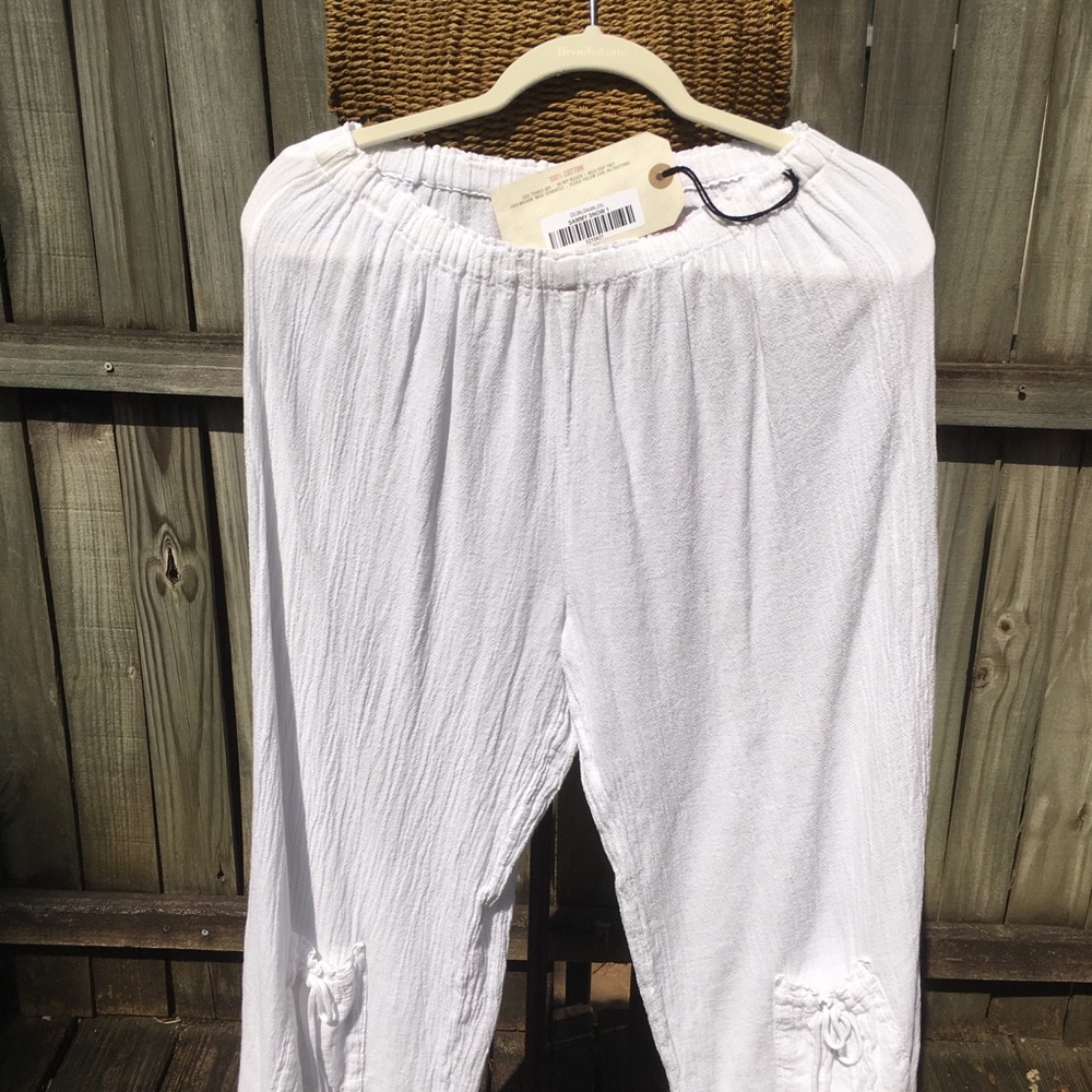 Oh My Gauze Sammy crop pants size 1 sm/med in white